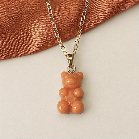 Colar Misturinha Urso - Laranja