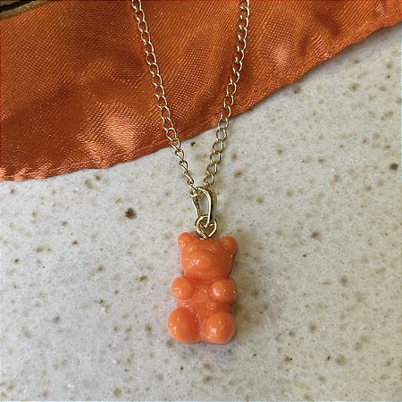 Colar Misturinha Urso - Laranja