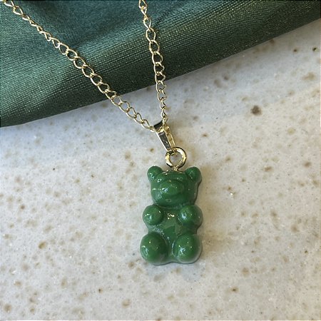 Colar Misturinha Urso - Verde