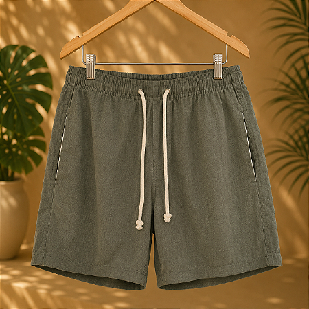Short Assis - Linho Verde Militar