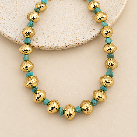 Colar Verano Discos Dourado