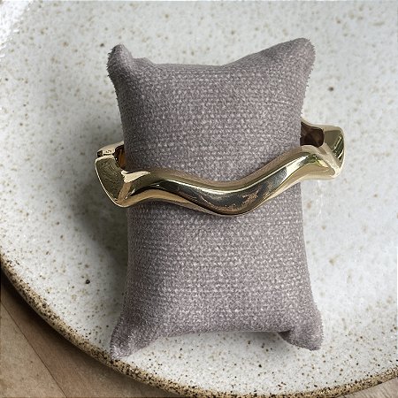 Bracelete Onda - Dourado
