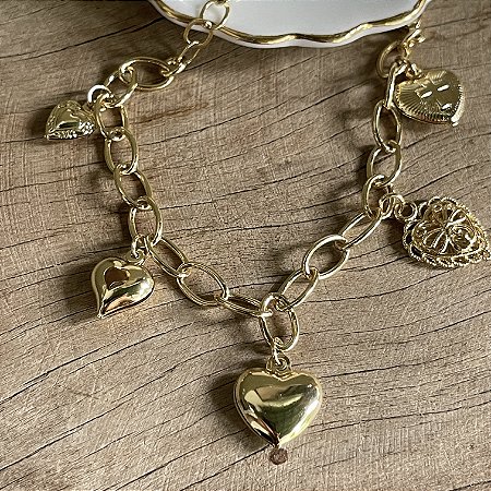 Pulseira Corações