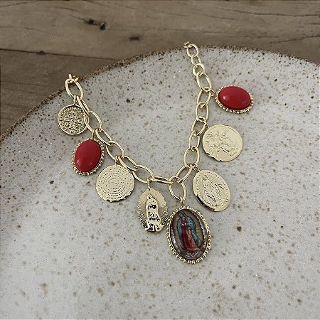 Pulseira Santos Aurora - Guadalupe - Vermelho