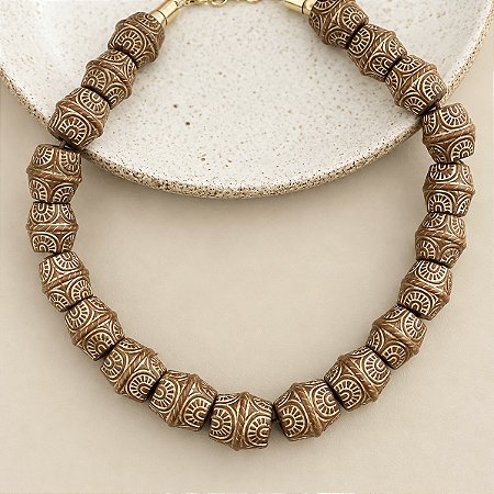 Colar Boho - Marrom