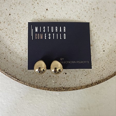 Brinco de Pressão Gota - PP - Dourado