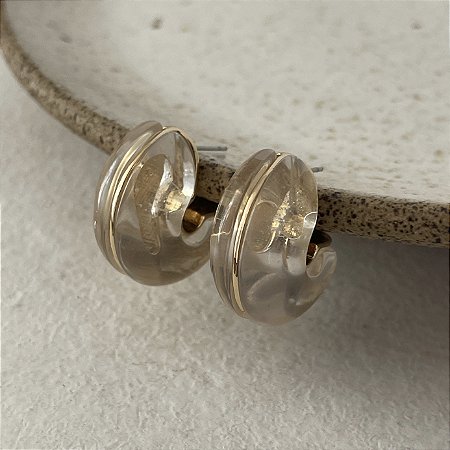 Argola Puff - Transparente