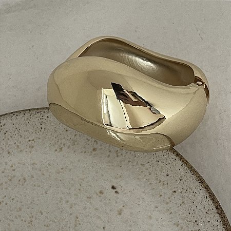Bracelete Orgânico - Largo - Dourado