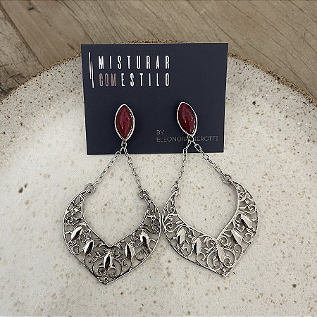 Brinco Petra Boho Vazado - Marsala