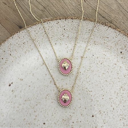 Colar Duplo Sagrado - Rosa
