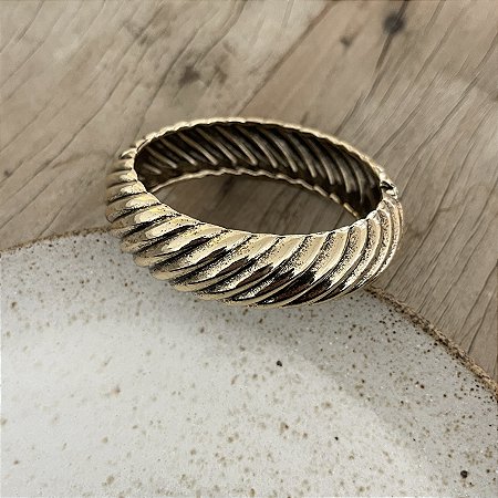 Bracelete Boho Canelado - Dourado