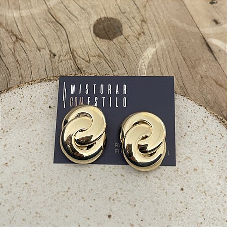 Brinco Infinito Puff - Dourado