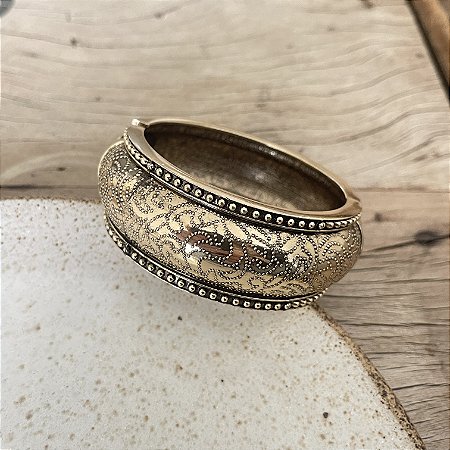 Bracelete Boho Desenhado - Ouro Velho