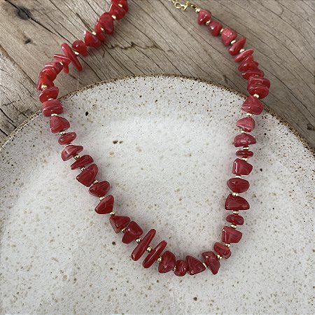 Colar Boho Coral