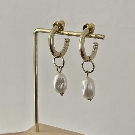 Argola Pérola Barrôca