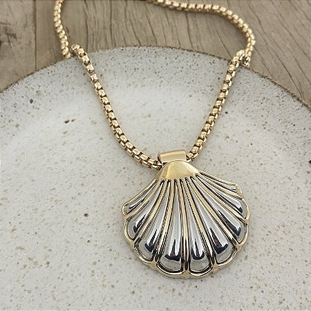 Colar Concha Max - Bicolor