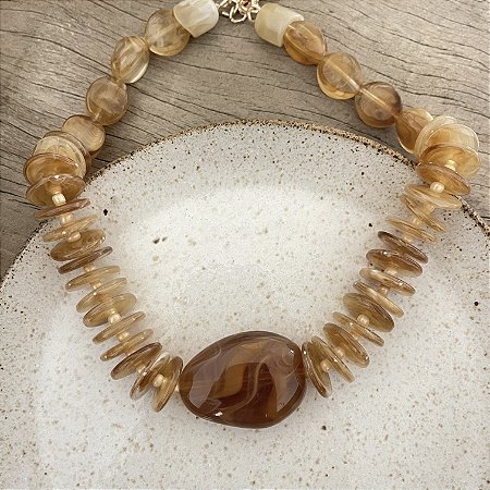 Colar Pastilhas Max - Tartaruga