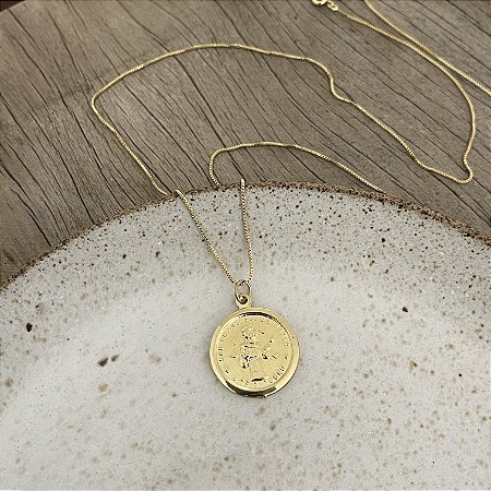 Colar Medalha São Francisco - Corrente Veneziana