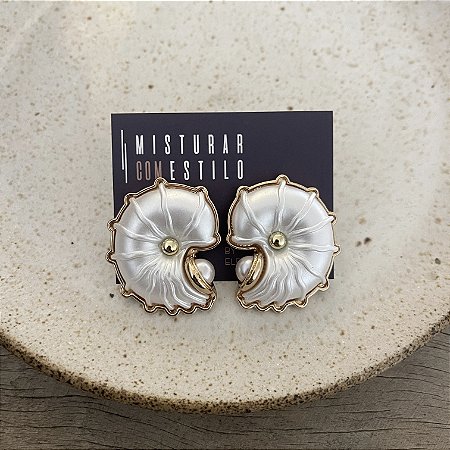 Brinco Caracol - Pérola