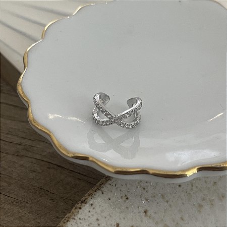 Piercing Infinito de Zircônias - Ródio