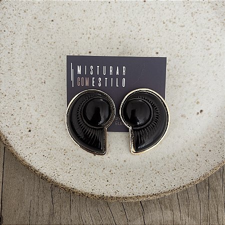 Brinco Concha - Preto