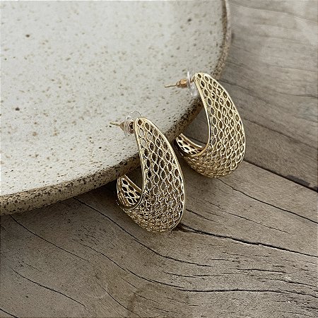 Argola Aramada - Dourado