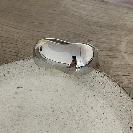 Bracelete Onda Orgânico - Ródio