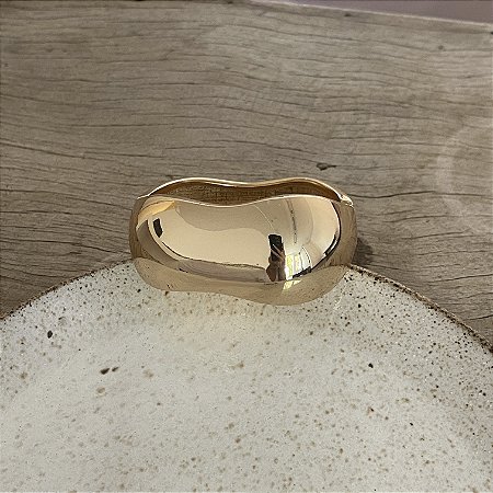 Bracelete Onda Orgânico - Dourado