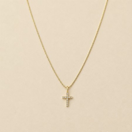 Colar Cruz de Zircônias