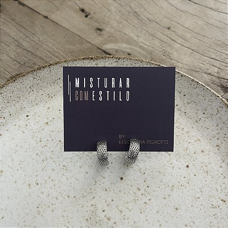 Mini Argola Aramada - PP - Ródio