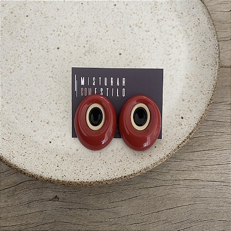 Brinco Rafa Resina - Vermelho