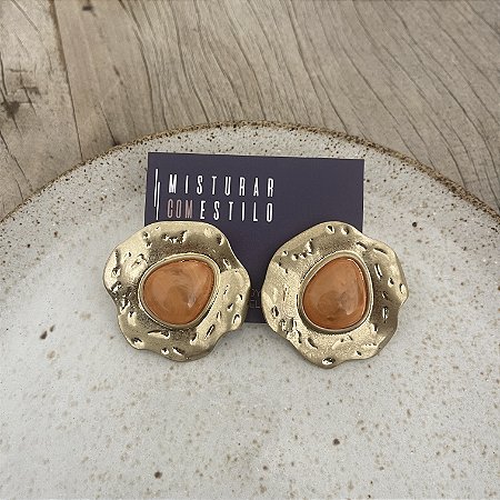 Brinco Boho Orgânico - Laranja