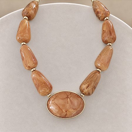 Colar Boho Pedras Max - Âmbar