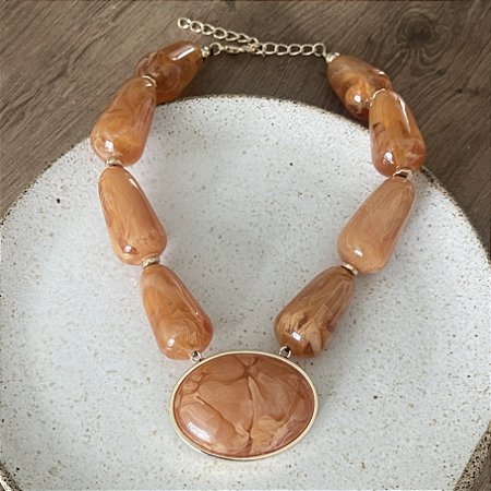 Colar Boho Pedras Max - Âmbar