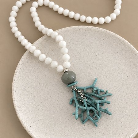 Colar Boho Mar Coral - Branco
