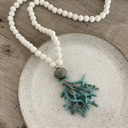 Colar Boho Mar Coral - Branco
