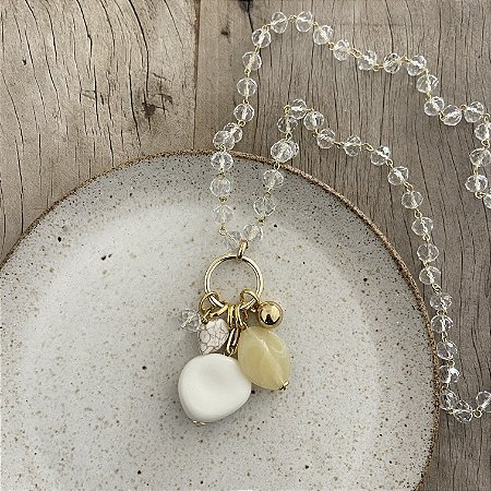 Colar Penca Cristais - Cristal