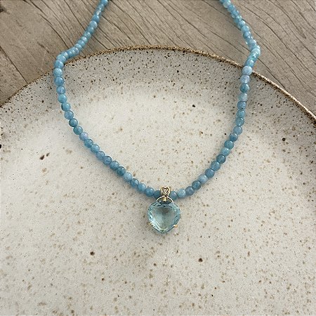 Colar Murano Petra Gota - Àqua