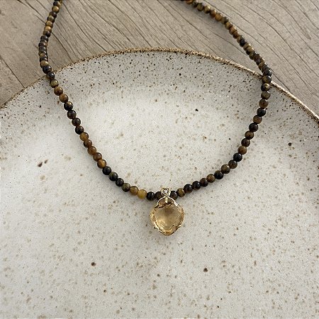 Colar Murano Petra Gota - Morganita