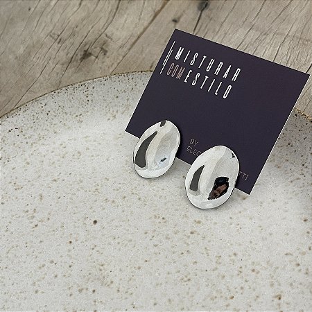 Brinco Chapa Pressão - P - Ródio