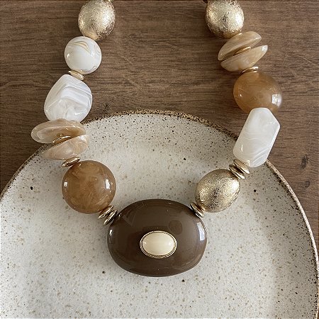 Colar Boho Rafa Max - Café