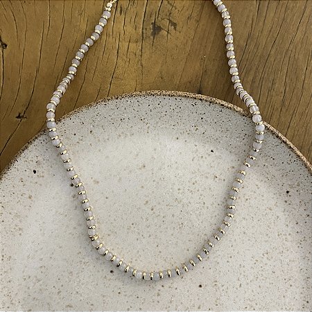 Colar Murano - P - Marfim Semitransparente