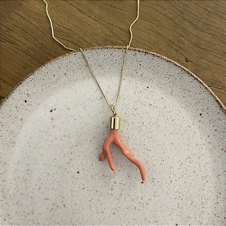 Colar Coral - Salmão