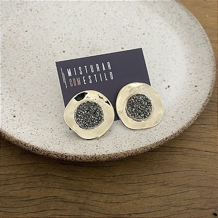 Brinco Petra Redondo de Pirita - Grafite