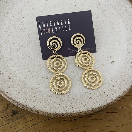 Brinco Lumière Espiral Triplo