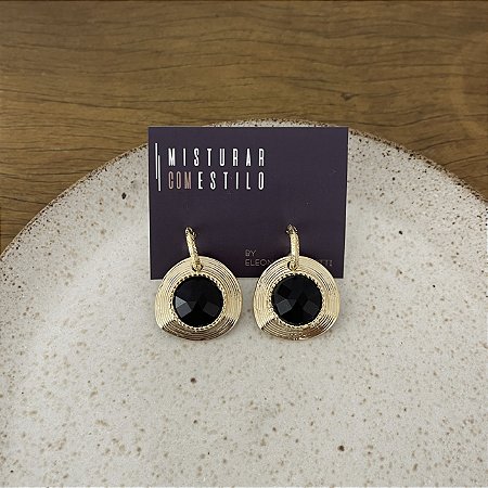 Brinco Petra Redondo - Preto