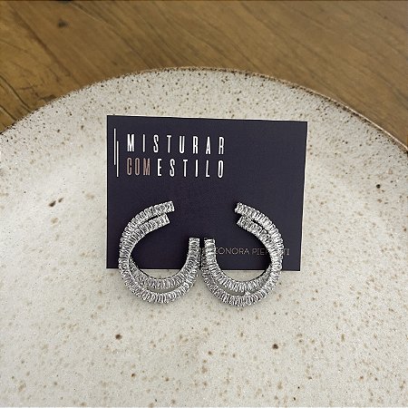 Brinco Fantasy Riviera Dupla - Ródio