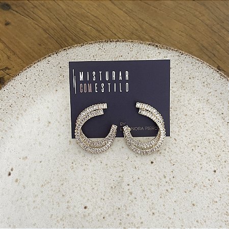 Brinco Fantasy Riviera Dupla - Dourado