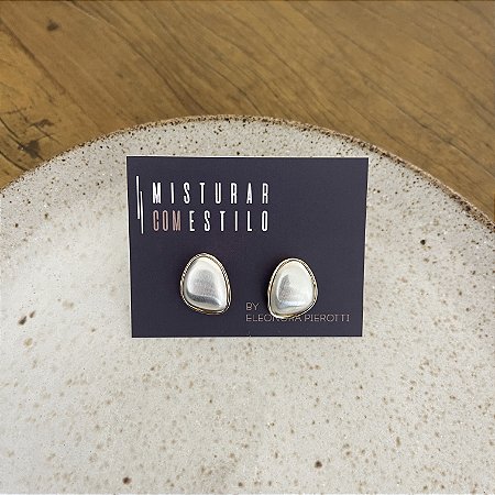 Brinco Lumière Delicado - Ródio e Dourado