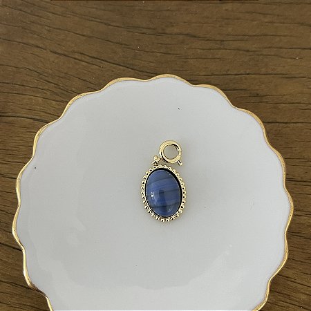 Pingente Pedra Natural Aurora - Marinho - P